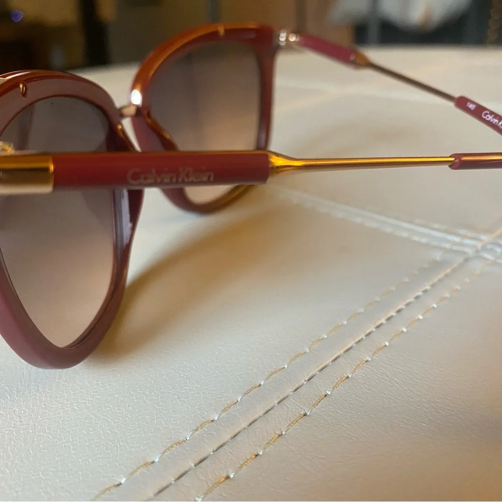 Calvin Klein CK3201S 615 Red Brown Gradient Lens Womens Sunglasses - Picture 4 of 5